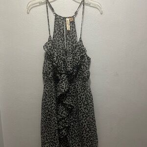 Leopard Print Ruffle Dress XL